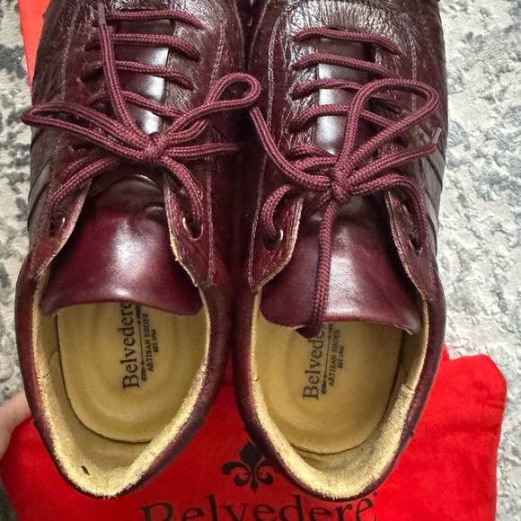 Men's burgundy sneakers - Picture 3 of 7